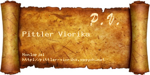Pittler Viorika névjegykártya